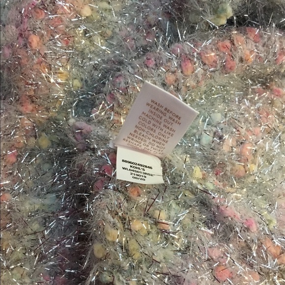 LAUREN Conrad XXL Popo pullover sweater with eyelash tinsel - Picture 10 of 13